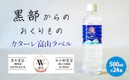 黒部からのおくりもの　カターレ富山ラベル[500ml×24本] 飲料類 水 飲み物 水分補給 自然本来の味 非加熱 軟水 まろやか 甘み ナチュラルミネラルウォーター 