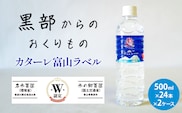 黒部からのおくりもの　カターレ富山ラベル[500ml×24本×2ケース]2個口配送 飲料類 水 飲み物 水分補給 自然本来の味 非加熱 軟水 まろやか 甘み ナチュラルミネラルウォーター 