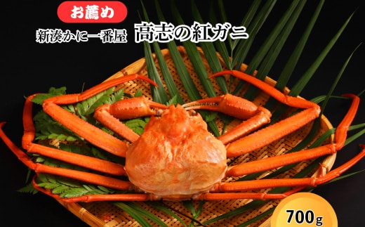 新湊かに一番屋【お薦め】高志の紅ガニ700g ズワイガニ 紅ずわいがに カニ 蟹 富山県 射水市 ※2025年10月上旬～2026年4月中旬頃に順次発送予定 ※北海道・沖縄・離島への配送不可