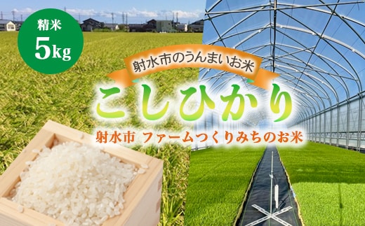 【射水市】【射水の美味しいお米】ファームつくりみちのお米 作道米R7年度産こしひかり 5kg【精米】 ※離島への配送不可