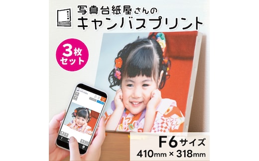 キャンバスプリント F6サイズ 3枚セット フォト 写真 パネル オーダー 印刷 アート ファブリックパネル インテリア