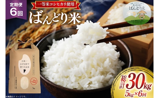 米 新米 令和8年 ばんどり米 コシヒカリ 精米 5kg 6回 定期便 総計30kg [農事組合法人東和 富山県 舟橋村 57050215] 一等米 コメ お米 白米 ごはん ご飯 こしひかり 5キロ ブランド米 美味しい 富山 農家 ふるさと納税