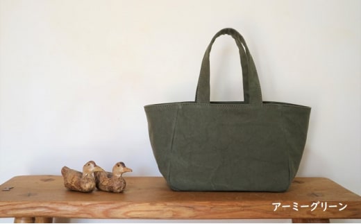 職人手作り直送！トートバッグ S アーミーグリーン [アトリエSASSA 富山県 朝日町 34310105] キャンバス 帆布 バッグ 鞄 カバン ビジネス カジュアル お稽古バッグ