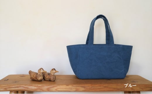 職人手作り直送！トートバッグ S ブルー [アトリエSASSA 富山県 朝日町 34310106] キャンバス 帆布 バッグ 鞄 カバン ビジネス カジュアル お稽古バッグ