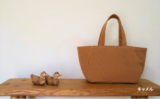 職人手作り直送！トートバッグ S キャメル [アトリエSASSA 富山県 朝日町 34310110] キャンバス 帆布 バッグ 鞄 カバン ビジネス カジュアル お稽古バッグ