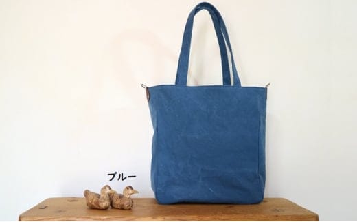 トートバッグ L ブルー [アトリエSASSA 富山県 朝日町 34310410] キャンバス 帆布 バッグ 鞄 カバン ビジネス カジュアル お稽古バッグ