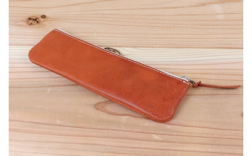 ペンケース オレンジ [アトリエSASSA 富山県 朝日町 34310051]