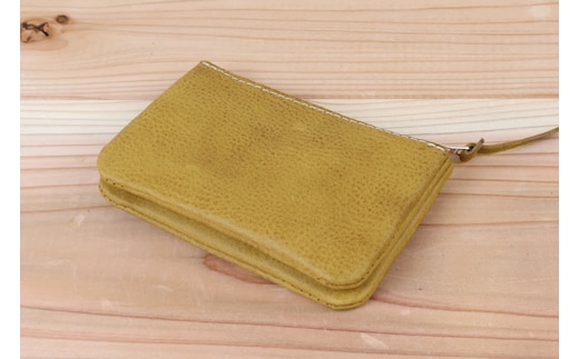 おさいふポーチ イエロー [アトリエSASSA 富山県 朝日町 34310061]
