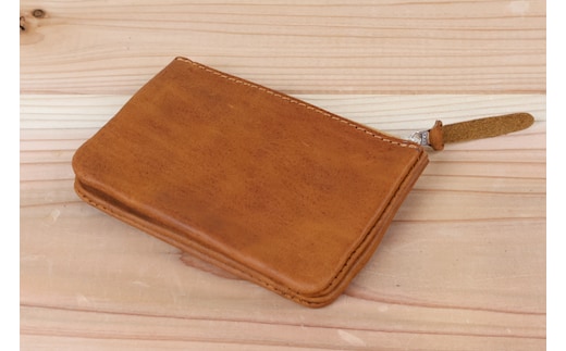 おさいふポーチ ヌメベージュ [アトリエSASSA 富山県 朝日町 34310066]