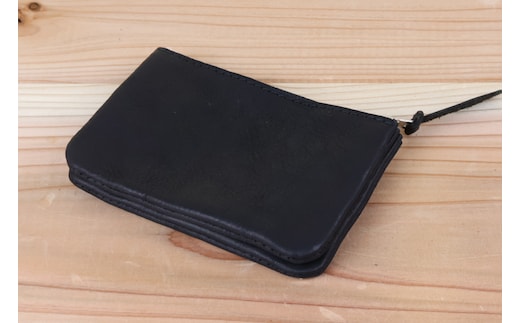 おさいふポーチ ブラック [アトリエSASSA 富山県 朝日町 34310070]