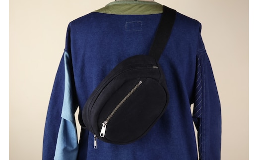 ボディバッグ エッグ [アトリエSASSA 富山県 朝日町 34310572-bk] ボディバッグ 鞄 かばん カバン 帆布 革 おしゃれ 手作り シンプル レザー