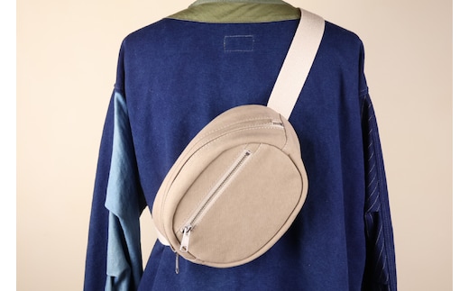 ボディバッグ エッグ [アトリエSASSA 富山県 朝日町 34310572-gb] ボディバッグ 鞄 かばん カバン 帆布 革 おしゃれ 手作り シンプル レザー