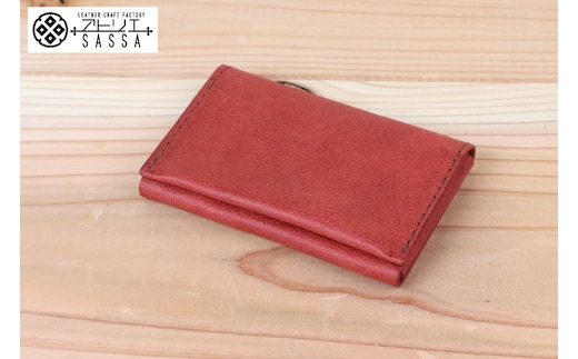 名刺入れ [アトリエSASSA 富山県 朝日町 34310573-sm] 名刺 めいし 名刺入 カードケース 革 牛革 国産 レザー手作り カードホルダー シンプル