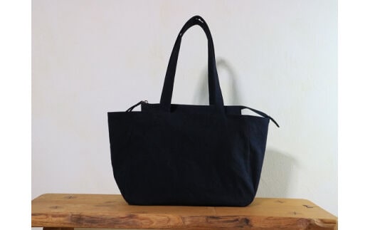 トートバッグ M ブラック [アトリエSASSA 富山県 朝日町 34310406] キャンバス 帆布 バッグ 鞄 カバン ビジネス カジュアル お稽古バッグ