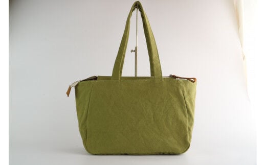 トートバッグ M ライトカーキ [アトリエSASSA 富山県 朝日町 34310407] キャンバス 帆布 バッグ 鞄 カバン ビジネス カジュアル お稽古バッグ