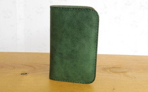 ミドル財布（ホールドなし） グリーン [アトリエSASSA 富山県 朝日町 34310085]