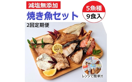 【定期便】全2回 レンジで簡単 焼き魚セット