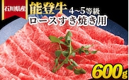 石川県産 能登牛（4～5等級）ロースすき焼き用 600g ※2025年1月以降に順次発送予定