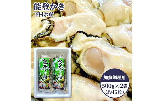 石川県七尾産　能登かき　むき身500g×2袋（約45粒） ※北海道・沖縄・離島への配送不可 ※2025年12月上旬～2026年5月下旬頃に順次発送予定