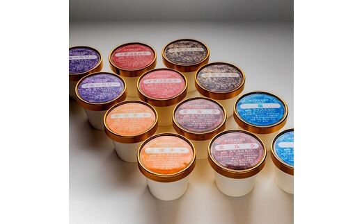 スイーツ /チェルキオ 能登生乳 ジェラート セット 12個入り（ミルク・塩・ブルーベリー・イチゴミルク・キナコ・カボチャ 各2個）