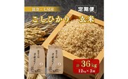 【発送時期が選べる】【定期便】石川県七尾産コシヒカリ「能登の国」玄米10kg＋2kg（6kg×2袋）×3回◇  ※2024年2月上旬～5月下旬頃に順次発送予定