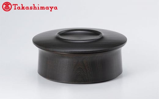 〈畑漆器店〉ごはんびつ 黒拭漆（飯ベラ付）【高島屋選定品】 おひつ しゃもじ F6P-1650