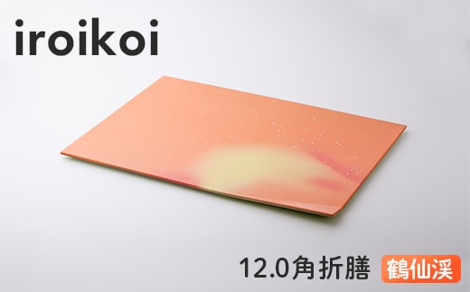 iroikoi 12.0角折膳 鶴仙渓 工芸品 食器 角折膳 山中漆器 F6P-3332