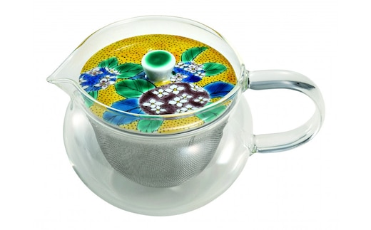 九谷焼 九谷和ポットNAGOMI POT・吉田屋紫陽花