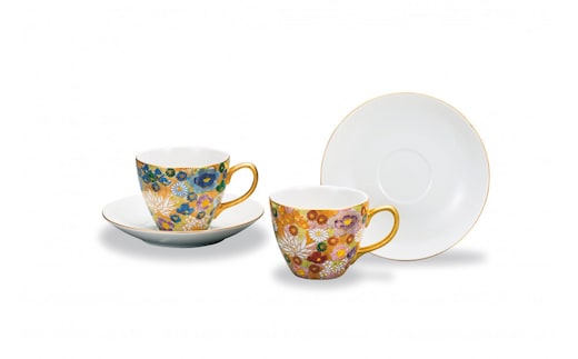 ペアカップ＆ソーサー 金花詰 民芸品 工芸品 雑貨 キッチン雑貨 キッチン用品 食器 コップ