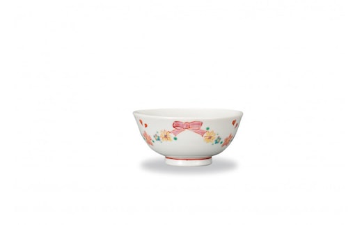 九谷焼プチ飯碗 リボン 前田敦子作 a02 焼き物 民芸品 工芸品 インテリア 食器 茶碗