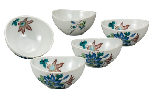 九谷焼 3.5号小鉢揃 鉄仙 （5枚セット）a01 食器 キッチン雑貨 キッチンアイテム 雑貨 小物 お皿 食卓 テーブルコーディネート 