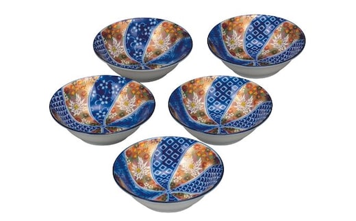 九谷焼 4.8号小鉢揃 金花詰 a01 食器 キッチン雑貨 キッチンアイテム 雑貨 小物 お皿 小皿 食卓 テーブルコーディネート 