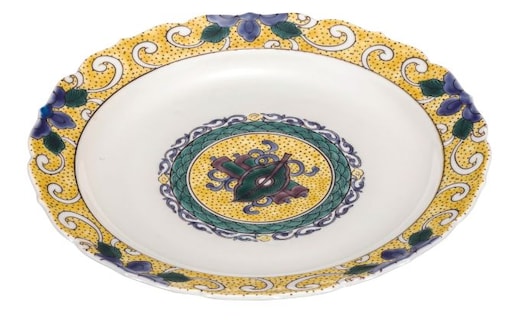 九谷焼 8号盛皿 色絵宝文 a01 銀泉窯 食器 キッチン雑貨 キッチンアイテム 雑貨 お皿 食卓 テーブルコーディネート 盛り付け 