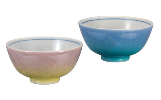 九谷焼 組飯碗 二色銀彩 食器 キッチン雑貨 キッチンアイテム 雑貨 食卓 テーブルコーディネート ペア茶碗 夫婦茶碗 