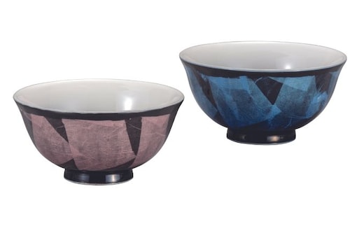 九谷焼 組飯碗 銀彩 a02 食器 キッチン雑貨 キッチンアイテム 雑貨 食卓 テーブルコーディネート ペア茶碗 夫婦茶碗 