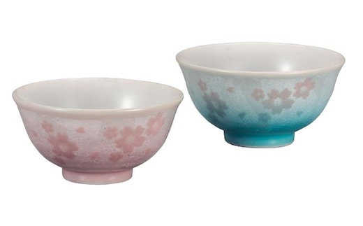 九谷焼 組飯碗 銀彩さくら a02 食器 キッチン雑貨 キッチンアイテム 雑貨 食卓 テーブルコーディネート ペア茶碗 夫婦茶碗 