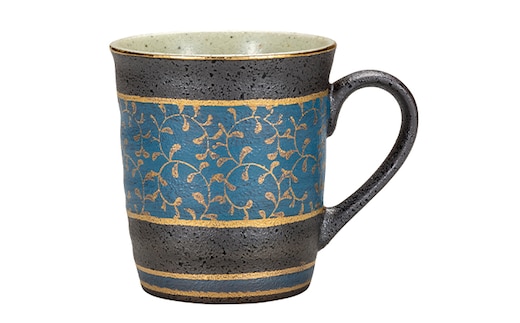 九谷焼 マグカップ 金唐草 a04 