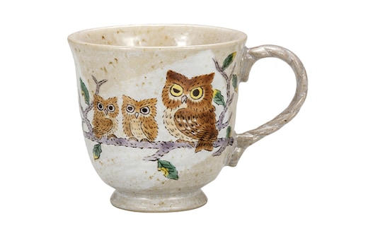 九谷焼 マグカップ ふくろう a04 