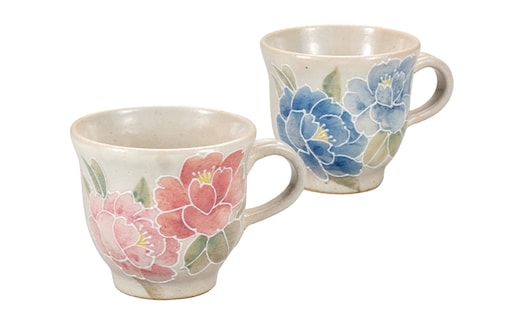九谷焼 ペアマグカップ 香華 相川志保作 a04 