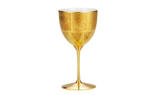 九谷焼 ワインカップ 金箔彩赤 a04 