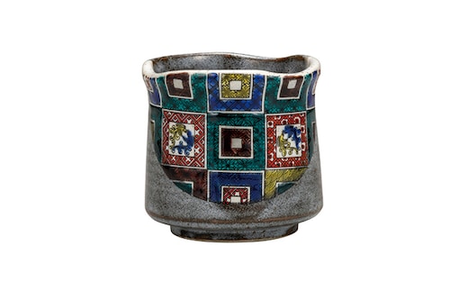 九谷焼 湯呑 石畳文 a03 