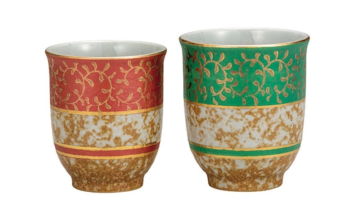 九谷焼 組湯呑 金唐草 a03 