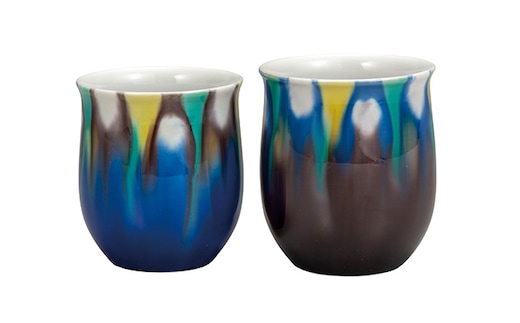 九谷焼 組湯呑 釉彩 博峰窯 a03 