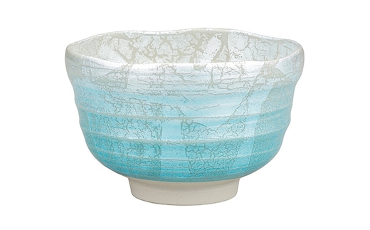 九谷焼 抹茶碗 銀彩 柴田博作 a03 