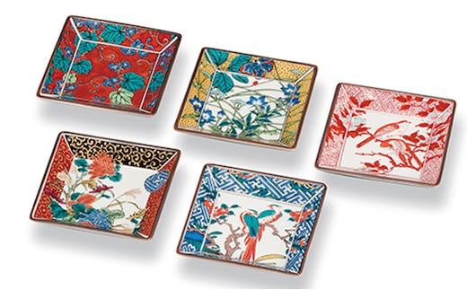 4号皿揃 歴代画 民芸品 工芸品 雑貨 食器 小皿 お皿 プレート キッチン雑貨 キッチン用品 