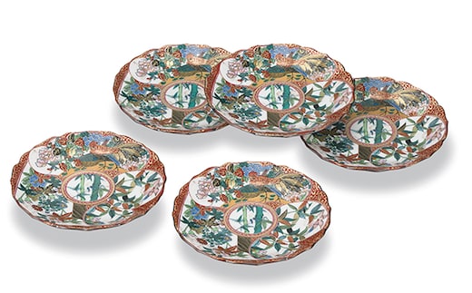 4.5号皿揃 庄三風 民芸品 工芸品 雑貨 食器 丸皿 お皿 プレート キッチン雑貨 キッチン用品 