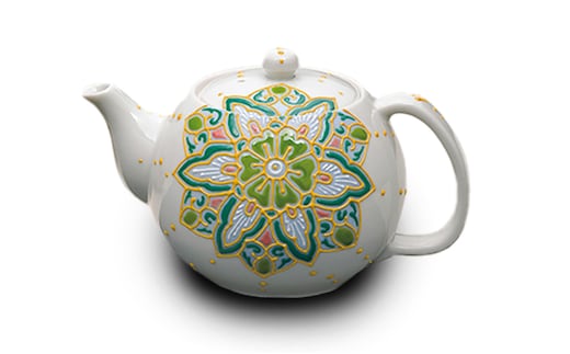 ポット急須 色絵華唐紋 相川志保 民芸品 工芸品 雑貨 ティーポット キッチン雑貨 キッチン用品 