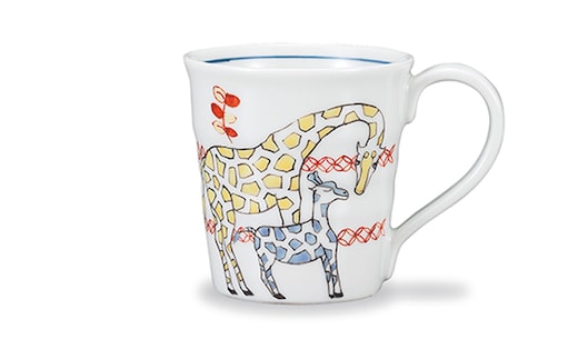 マグカップ 彩・キリン 民芸品 工芸品 雑貨 キッチン雑貨 キッチン用品 食器 コップ 動物 