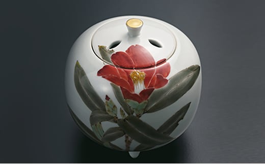 4号香炉 椿文 山田義明 民芸品 工芸品 雑貨 日用品 インテリア 香り 小物 