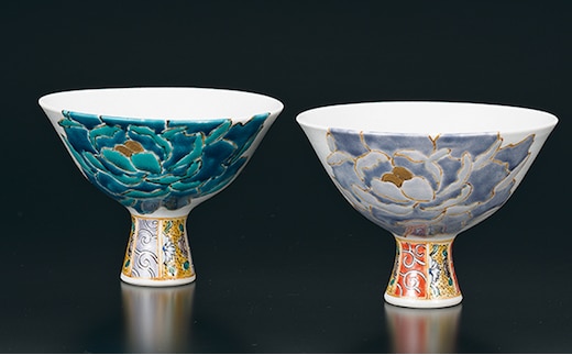 組高台鉢 牡丹図 佐藤剛志 民芸品 工芸品 雑貨 食器 キッチン雑貨 キッチン用品 高台鉢セット 